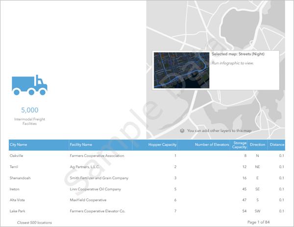 Infographic template with map panel resized and aligned right