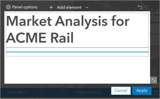 Text box with the resized line