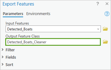 Output Feature Class parameter