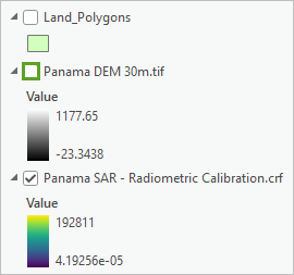 Panama DEM 30m.tif turned off