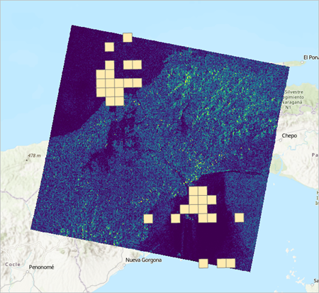 Grid_5km_SummarizeWithin layer on the map