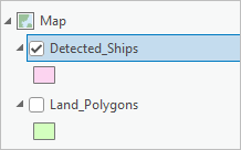 Detected_Ships layer selected