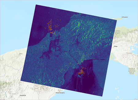 Overview of Land_Polygons and Panama SAR - Geometric Terrain Correction.crf