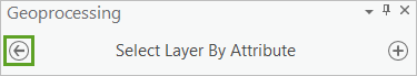 Back button in Geoprocessing pane
