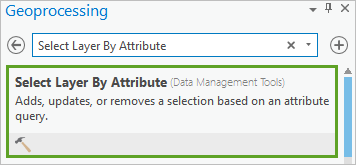 Select Layer By Attribute tool