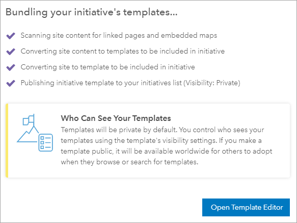 Bundling your initiative's templates window