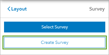 Create Survey button