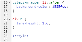 Line height code