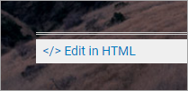 Edit in HTML option