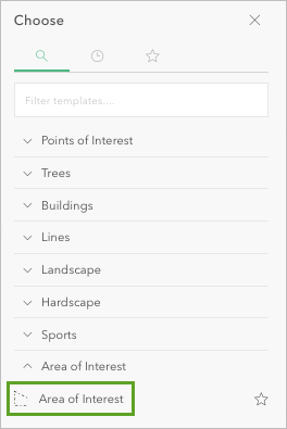 Choose the Area of Interest feature type.
