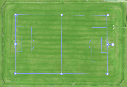 Football Pitch (Soccer Field) stencil