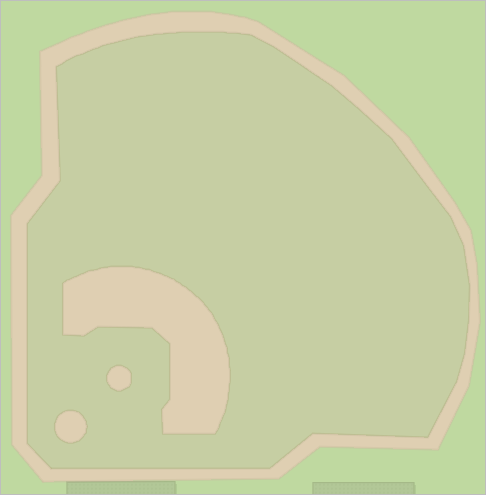 Baseball field in the Existing View basemap