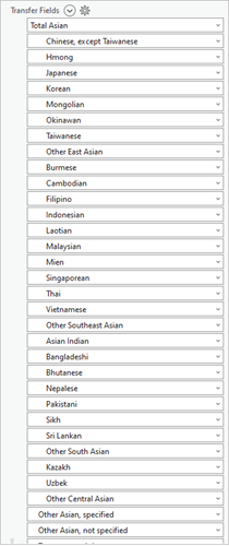 Fields added to the Join Field tool pane