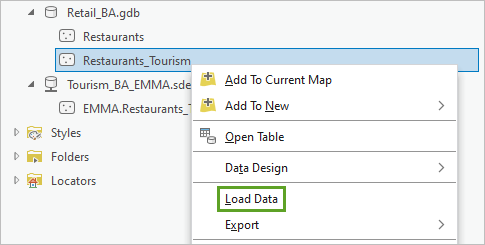 Load Data option