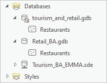 Copied data in the file geodatabase