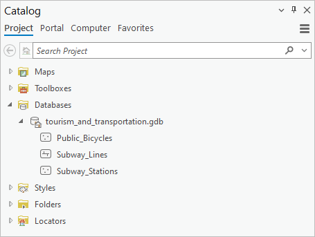 Default geodatabase