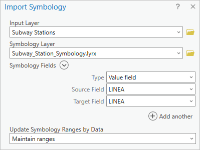 Import Symbology tool parameters