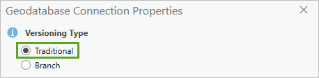 Versioning Type parameter set to Traditional