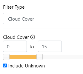 Add a filter for cloud cover.