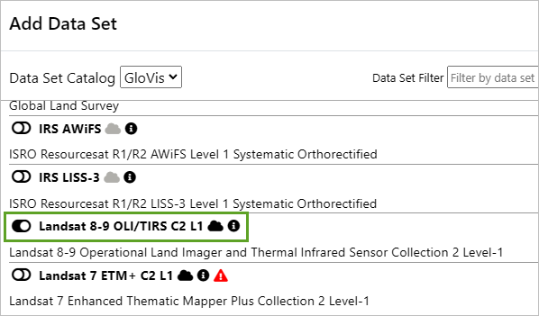 Landsat 8-9 OLI/TIRS C2 L1 turned on