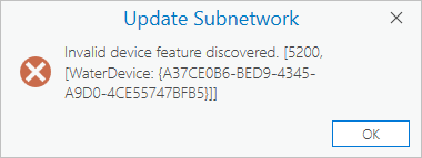 Update Subnetwork error window