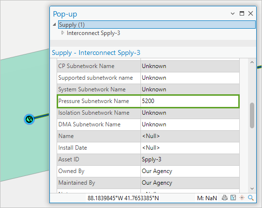 Pressure Subnetwork Name set to 5200 in the pop-up