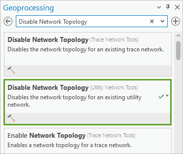 Disable Network Topology tool in the Geoprocessing pane