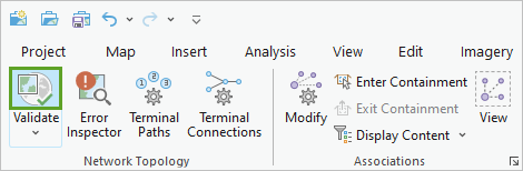 Validate button on the ribbon