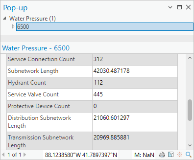 Summary fields in the pop-up