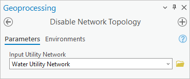 Input Utility Network set to Water Utility Network