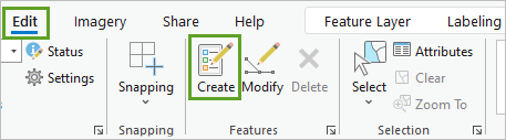 Create button