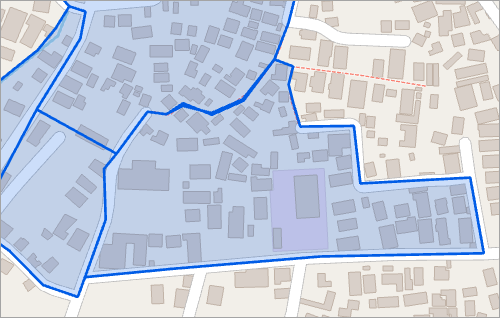 Boundary between eastmost enumeration areas