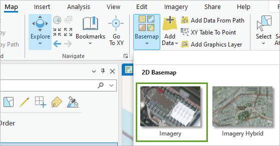 Imagery basemap option