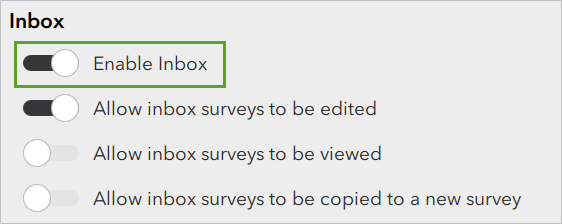 Enable Inbox folder option turned on