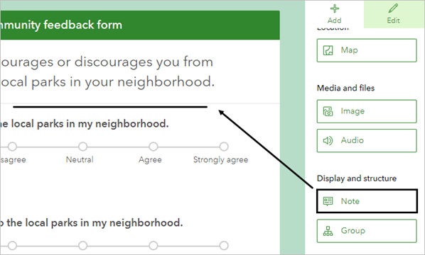 Note added to the top of the survey before the Likert scale questions