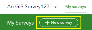 New survey button