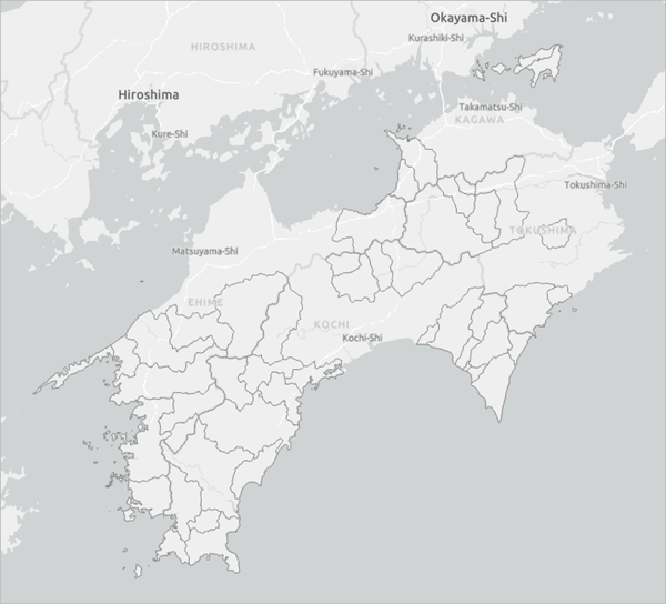 Rural municipalities on Shikoku