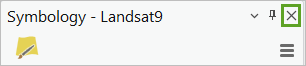 Symbology pane close button
