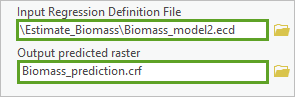 Output predicted raster parameter