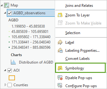 Symbology menu option