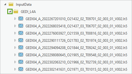 GEDI_L4A folder expanded.