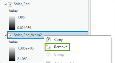 Remove option for Solar_Rad_Whm2 layer.