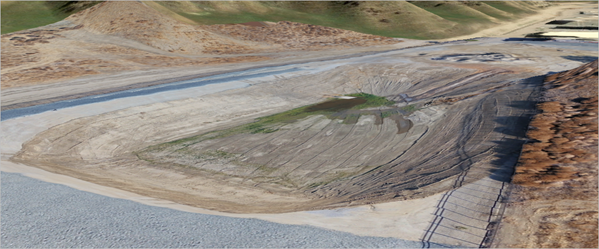 3D view of the storm water retention basin