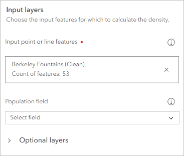 Calculate Density tool parameters