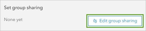 Edit group sharing button
