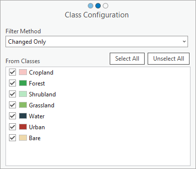 Class Configuration pane showing the From Classes section