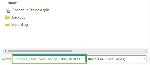 Output Dataset window