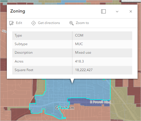 Mixed-use area pop-up