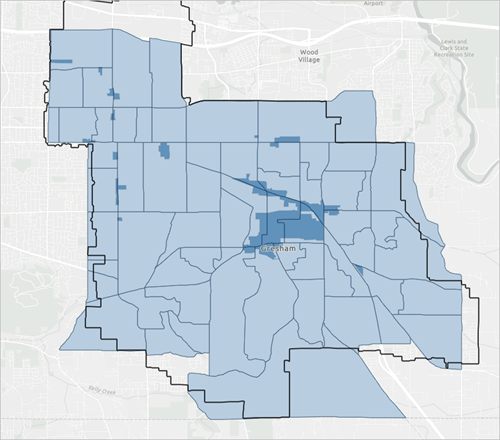 Map with block groups