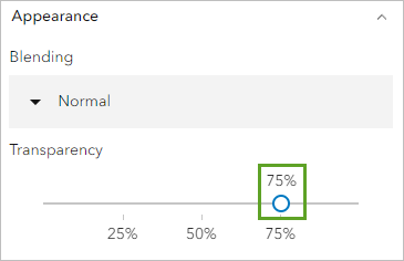 Set transparency based on attribute values window